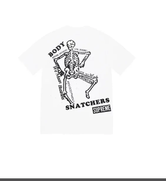 TEE Print S BODY and White SNATCHERS SS23 L M Black Skull XL Back 0429